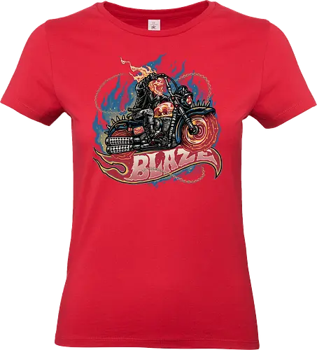Blazing Skull - Comic, comics, comic book, antihero, movie, film, character, motorcyclist, Paranormal - Standard T-Shirt (Women)