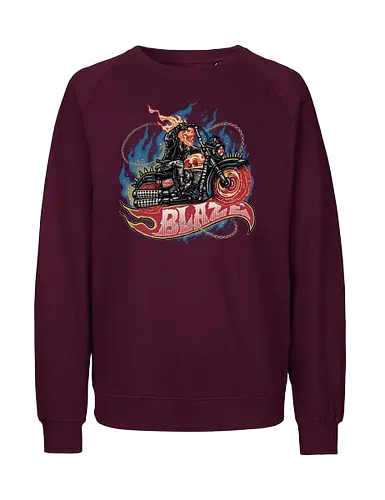 Blazing Skull - Comic, comics, comic book, antihero, movie, film, character, motorcyclist, Paranormal - Fairtrade Sweatshirt