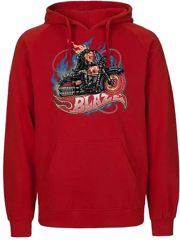 Blazing Skull - Comic, comics, comic book, antihero, movie, film, character, motorcyclist, Paranormal - Fairtrade Hoodie