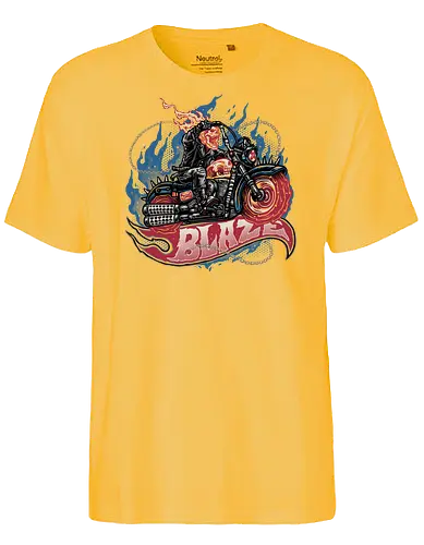 Blazing Skull - Comic, comics, comic book, antihero, movie, film, character, motorcyclist, Paranormal - Fairtrade T-Shirt