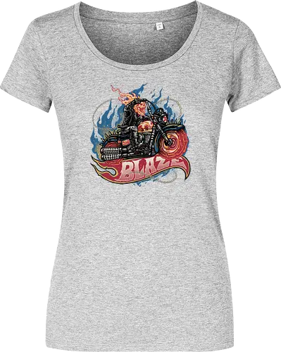 Blazing Skull - Comic, comics, comic book, antihero, movie, film, character, motorcyclist, Paranormal - Women T-Shirt
