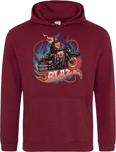 Blazing Skull - Comic, comics, comic book, antihero, movie, film, character, motorcyclist, Paranormal - Standard Hoodie