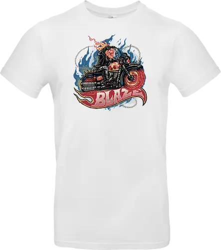 Blazing Skull - Comic, comics, comic book, antihero, movie, film, character, motorcyclist, Paranormal - Standard T-Shirt