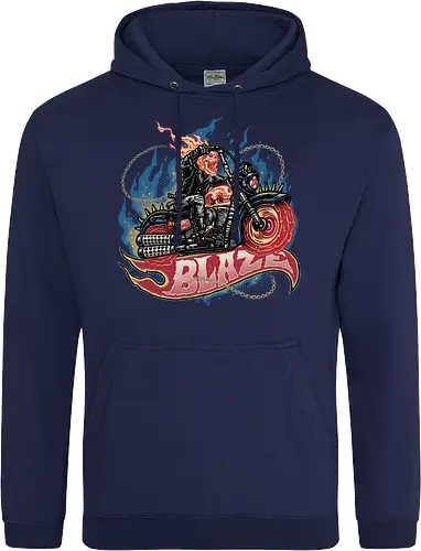 Blazing Skull - Comic, comics, comic book, antihero, movie, film, character, motorcyclist, Paranormal - Standard Hoodie