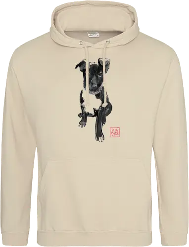 black doggie - dog, sumie, japan - Standard Hoodie