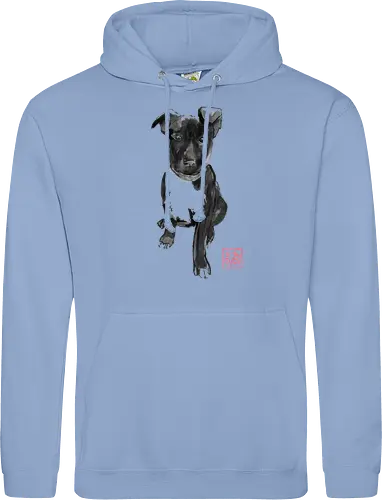 black doggie - dog, sumie, japan - Standard Hoodie