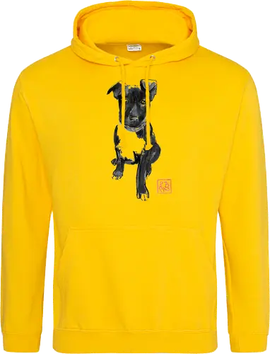 black doggie - dog, sumie, japan - Standard Hoodie