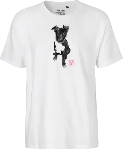 black doggie - dog, sumie, japan - Fairtrade T-Shirt
