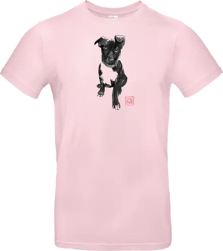 black doggie - dog, sumie, japan - Standard T-Shirt