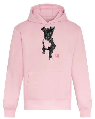 black doggie - dog, sumie, japan - Heavyweight Hoodie