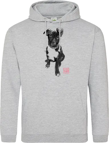 black doggie - dog, sumie, japan - Standard Hoodie