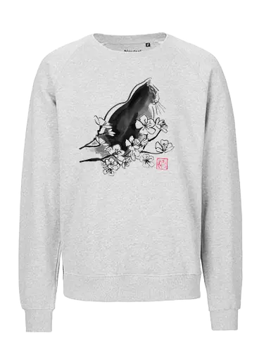 profil sakura cat - cat, sumie, japan - Fairtrade Sweatshirt