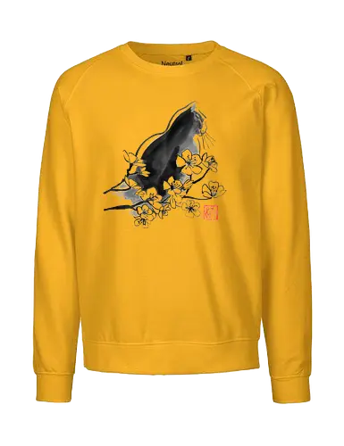 profil sakura cat - cat, sumie, japan - Fairtrade Sweatshirt