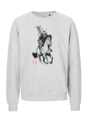 riding samurai flag - samurai, sumie, japan, horse - Fairtrade Sweatshirt