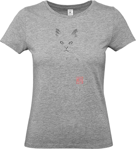 white main coon - cat, sumie, japan - Standard T-Shirt (Women)
