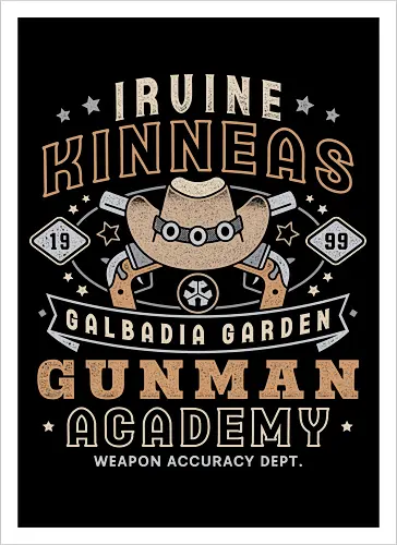 Irvine Kinneas Academy Grunge - fantasy, seed, video game, gaming, gamer, Squall, Rinoa, Cactus, fantasy 8, irvine kinneas, Kweh, Cloud, jrpg, irvine kinneas, Zell - Artprint