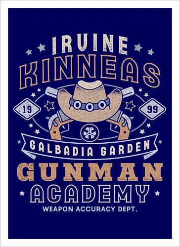 Irvine Kinneas Academy Grunge - fantasy, seed, video game, gaming, gamer, Squall, Rinoa, Cactus, fantasy 8, irvine kinneas, Kweh, Cloud, jrpg, irvine kinneas, Zell - Artprint