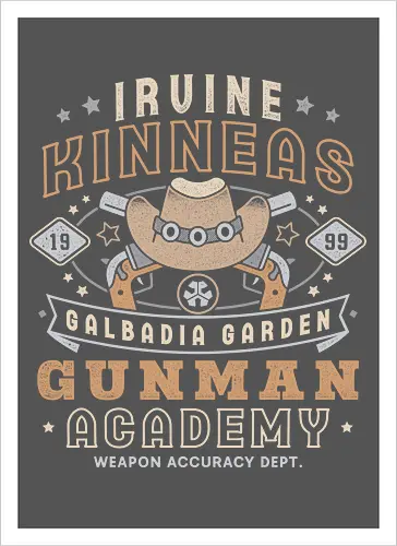 Irvine Kinneas Academy Grunge - fantasy, seed, video game, gaming, gamer, Squall, Rinoa, Cactus, fantasy 8, irvine kinneas, Kweh, Cloud, jrpg, irvine kinneas, Zell - Artprint