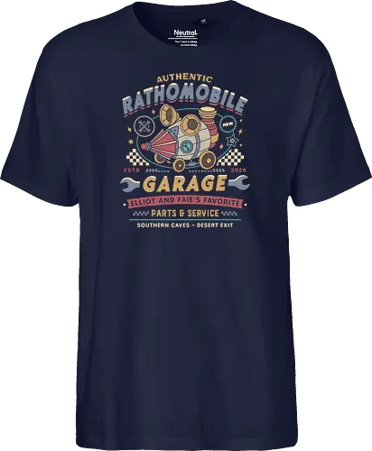 Rathomobile Garage Grunge - the adventures of elliot, rathomobile, elliot, faie, calotesia, video game, gaming, gamer, jrpg, fantasy, adventure, garage - Fairtrade T-Shirt