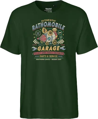 Rathomobile Garage Grunge - the adventures of elliot, rathomobile, elliot, faie, calotesia, video game, gaming, gamer, jrpg, fantasy, adventure, garage - Fairtrade T-Shirt