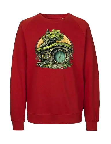 The Shire - lotr, hobbit, middle earth, bilbo, frodo baggins, Pen and Paper, green door, Wizard, fantasy novel, ttrpg gift, one ring, dark lord, sauron - Fairtrade Sweatshirt