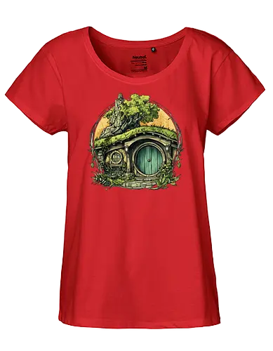 The Shire - lotr, hobbit, middle earth, bilbo, frodo baggins, Pen and Paper, green door, Wizard, fantasy novel, ttrpg gift, one ring, dark lord, sauron - Fairtrade Girl Shirt