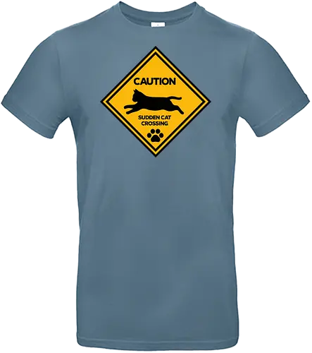 Caution: Sudden Cat Crossing Japan Art  - cat art, cat artwork, cat humor, cat lover, cat teeshirt, cute cats, funny cats, funny humor, funny quote, funny slogan, parody brand, parody design, parody logo, pop art, trending now - Standard T-Shirt
