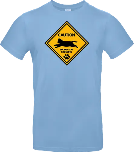 Caution: Sudden Cat Crossing Japan Art  - cat art, cat artwork, cat humor, cat lover, cat teeshirt, cute cats, funny cats, funny humor, funny quote, funny slogan, parody brand, parody design, parody logo, pop art, trending now - Standard T-Shirt