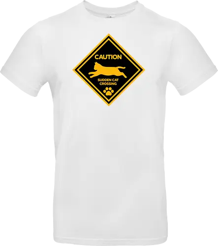 Caution: Sudden Cat Crossing Japan Art Nº2 - cat art, cat artwork, cat humor, cat lover, cat teeshirt, cute cats, funny cats, funny humor, funny quote, funny slogan, parody brand, parody design, parody logo, pop art, trending now - Standard T-Shirt
