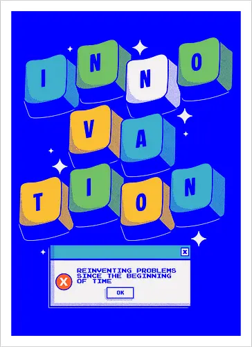 The Code Cycle - technology, geek, nerd, retro, computer, funny, humor, programming, system, irony, software, developer - Artprint