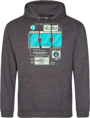 Aquatic Download - anime, retro, pixel, gaming, water, japanese, nostalgia, geek, nerd, blue, turtle, ocean - Standard Hoodie