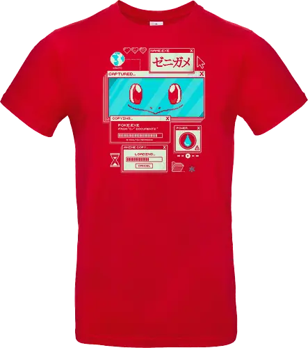 Aquatic Download - anime, retro, pixel, gaming, water, japanese, nostalgia, geek, nerd, blue, turtle, ocean - Standard T-Shirt