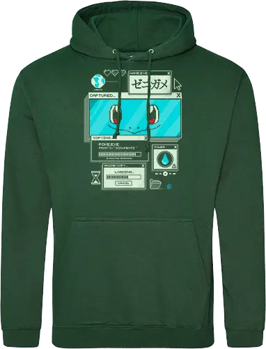 Aquatic Download - anime, retro, pixel, gaming, water, japanese, nostalgia, geek, nerd, blue, turtle, ocean - Standard Hoodie