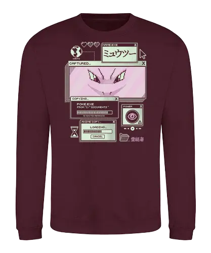 Psychic System - anime, retro, pixel, gaming, mystery, japanese, nostalgia, geek, nerd, purple, legend, psychic - Sweatshirt