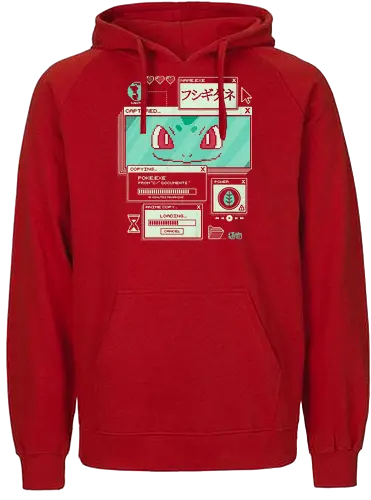 Botanical Data - anime, retro, pixel, gaming, plant, japanese, nostalgia, geek, nerd, green, seed, forest - Fairtrade Hoodie