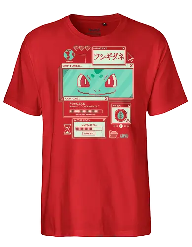 Botanical Data - anime, retro, pixel, gaming, plant, japanese, nostalgia, geek, nerd, green, seed, forest - Fairtrade T-Shirt