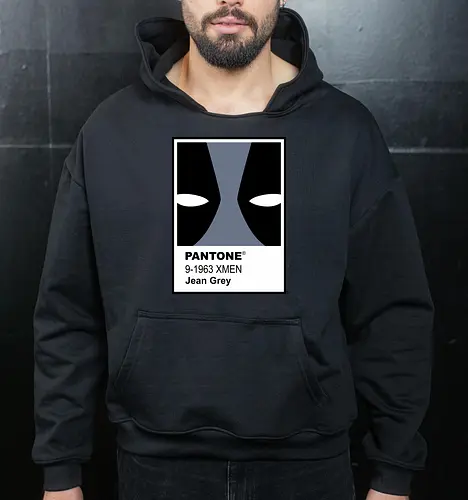 dead grey  - xmen, Antihero, superhero, mutant, cool, parody, pantone, colour, antihero, simple - Cropped Hoodie