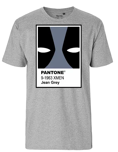 dead grey  - xmen, Antihero, superhero, mutant, cool, parody, pantone, colour, antihero, simple - Fairtrade T-Shirt