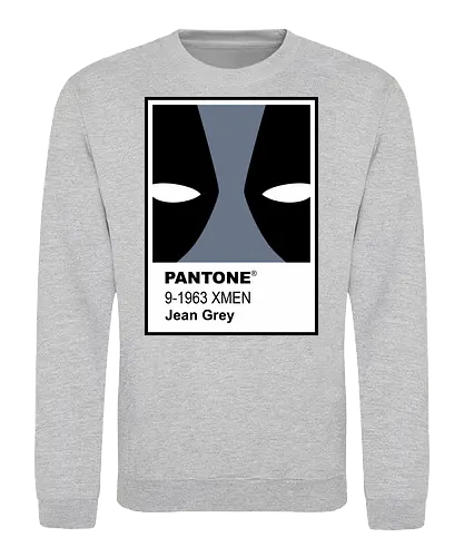 dead grey  - xmen, Antihero, superhero, mutant, cool, parody, pantone, colour, antihero, simple - Sweatshirt