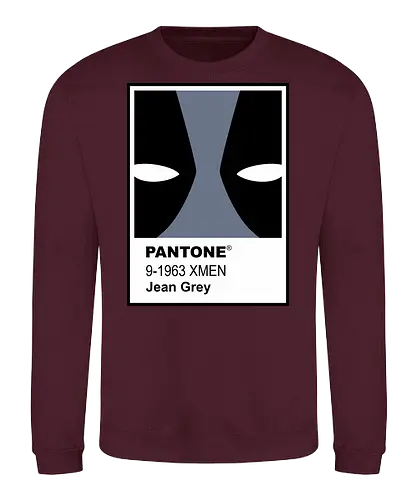 dead grey  - xmen, Antihero, superhero, mutant, cool, parody, pantone, colour, antihero, simple - Sweatshirt