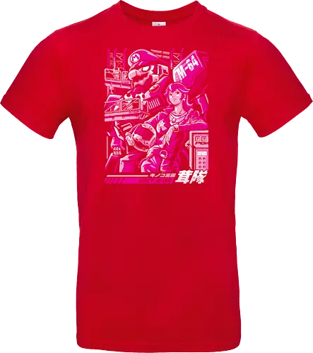 Turtle destroyer - mario bros, peach, mecha, robot, gundam, mashup, anime, japan - Standard T-Shirt