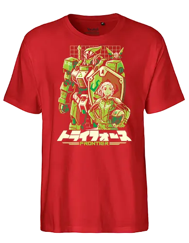 Triad frontier - Hero of Time, ganon, game, gaming, video game, anime, mecha, robot, gundam, mashup, japan, legend - Fairtrade T-Shirt