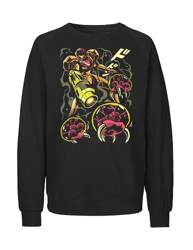 Larva swarm - Bounty Hunter, ridley, alien, space, scifi, game, gaming, video game, zebes, galaxy - Fairtrade Sweatshirt