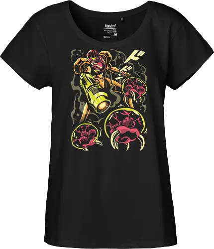 Larva swarm - Bounty Hunter, ridley, alien, space, scifi, game, gaming, video game, zebes, galaxy - Fairtrade Girl Shirt
