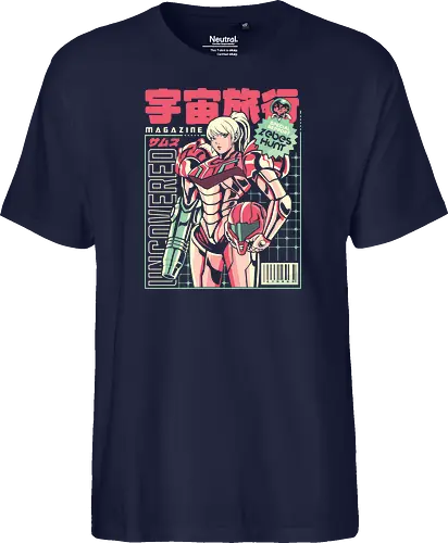 Space voyage - Bounty Hunter, ridley, alien, space, scifi, game, gaming, video game, zebes, galaxy - Fairtrade T-Shirt