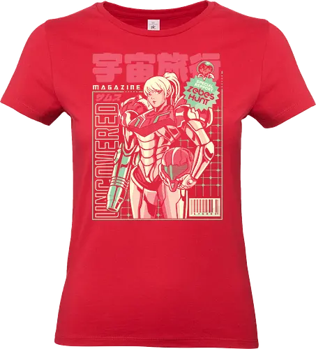 Space voyage - Bounty Hunter, ridley, alien, space, scifi, game, gaming, video game, zebes, galaxy - Standard T-Shirt (Women)