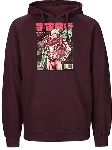 Space voyage - Bounty Hunter, ridley, alien, space, scifi, game, gaming, video game, zebes, galaxy - Fairtrade Hoodie