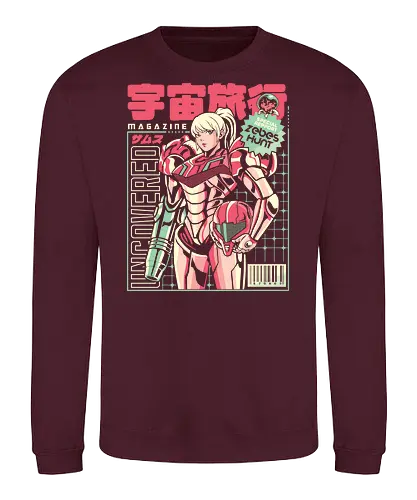 Space voyage - Bounty Hunter, ridley, alien, space, scifi, game, gaming, video game, zebes, galaxy - Sweatshirt