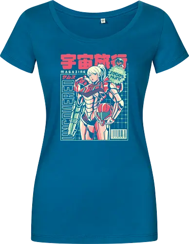 Space voyage - Bounty Hunter, ridley, alien, space, scifi, game, gaming, video game, zebes, galaxy - Women T-Shirt