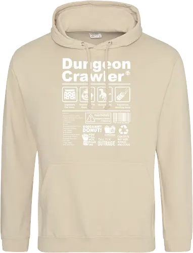 Dungeon Crawler label - dungeon crawler carl, labels, princess donut, cat, novel, books, retro, vintage, princess donut, fantasy - Standard Hoodie